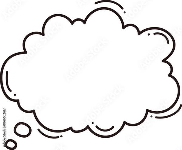 Fototapeta White Thought Bubble Illustration