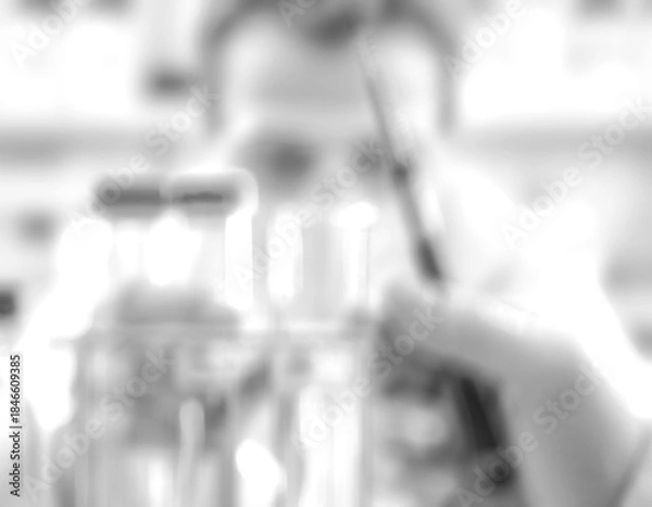 Fototapeta blurred image of experiment in laboratory