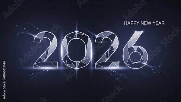 Fototapeta 2026 constructed from geometric light shapes minimal design