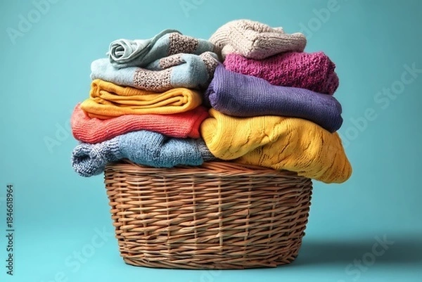 Fototapeta laundry basket overflowing