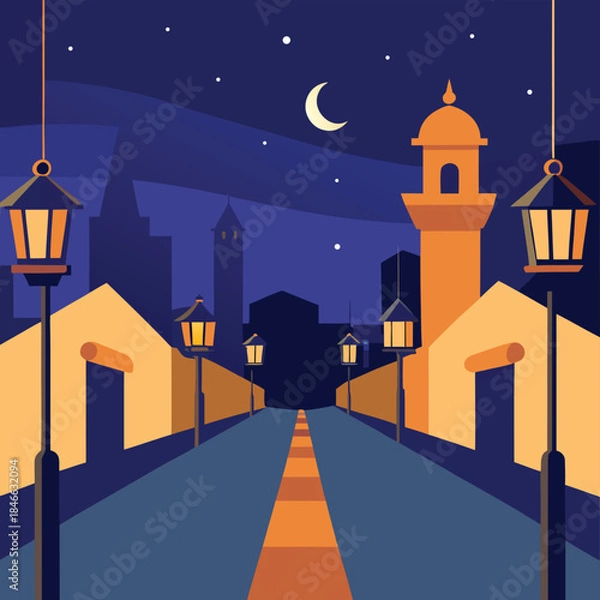 Obraz street in the night