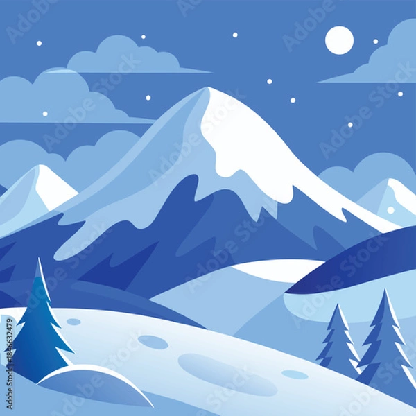 Obraz winter landscape vector