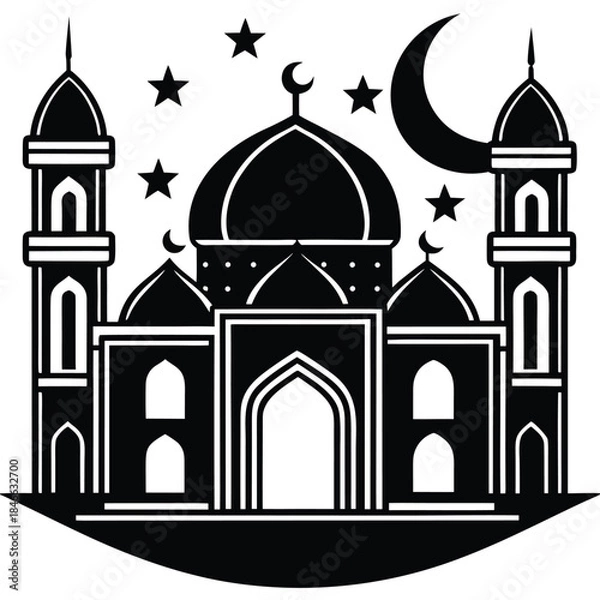 Obraz taj mahal vector illustration