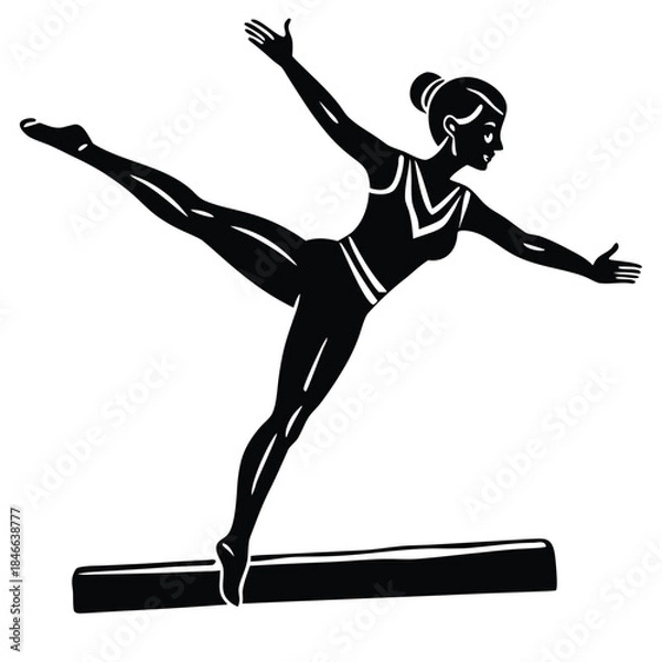 Obraz silhouette of a man jumping