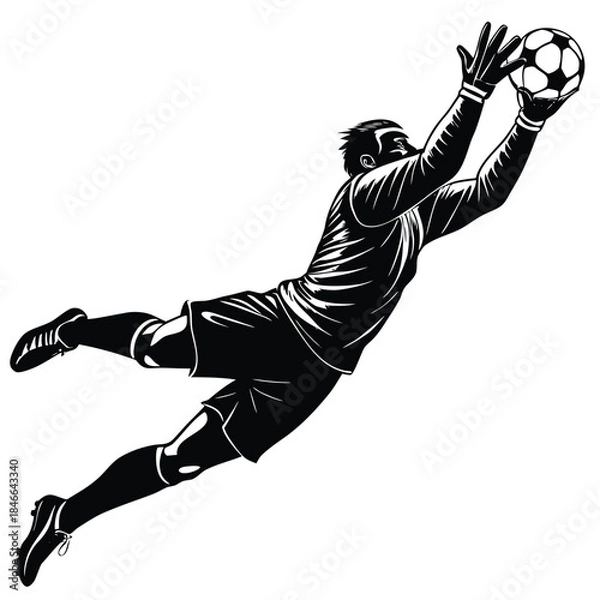 Obraz silhouette of a man jumping