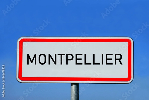 Obraz Ortsschild Montpellier