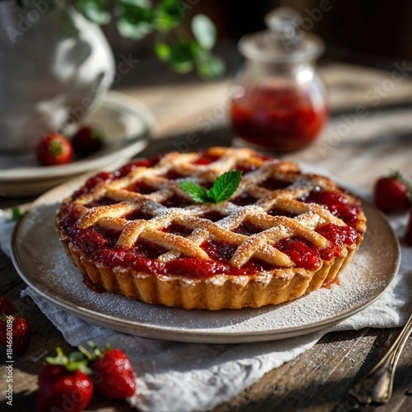 Obraz Strawberry crostata