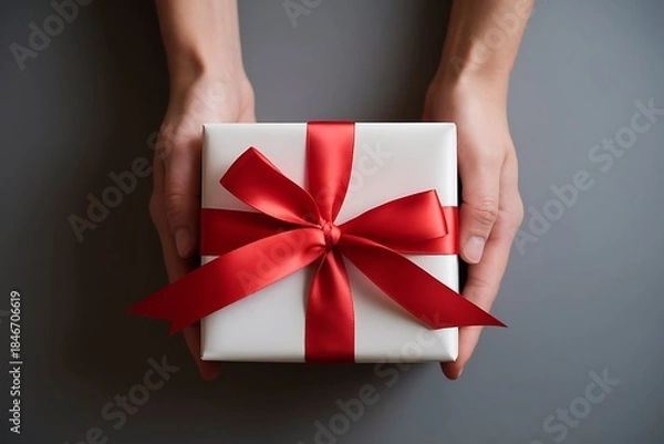 Obraz hand holding a gift box