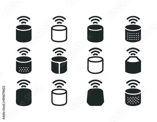 Obraz Technology Gadget Logos. technology gadgets. Icon set. Set Logo