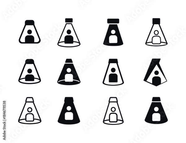 Obraz Work Recognition Icons. Recognition at Work. Icon set. Set Logo