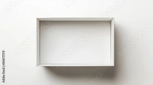Obraz Empty white cardboard box on white background