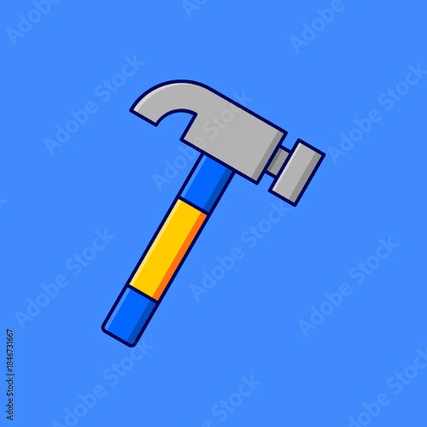 Fototapeta Hammer Icon Illustration On Isolated Background.