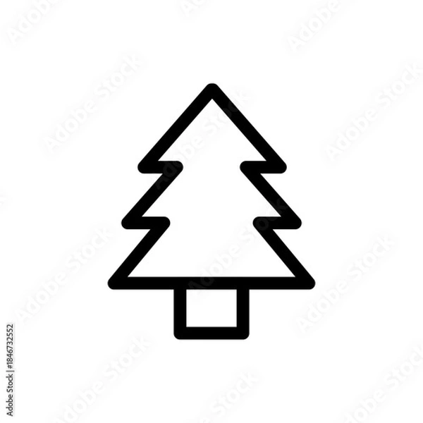 Obraz Simple Christmas Pine Tree Icon