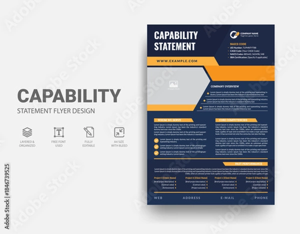 Obraz Capability Statement Template Design