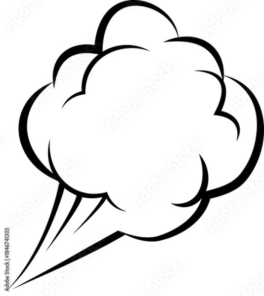 Fototapeta Comic speech bubble cloud explosion design element