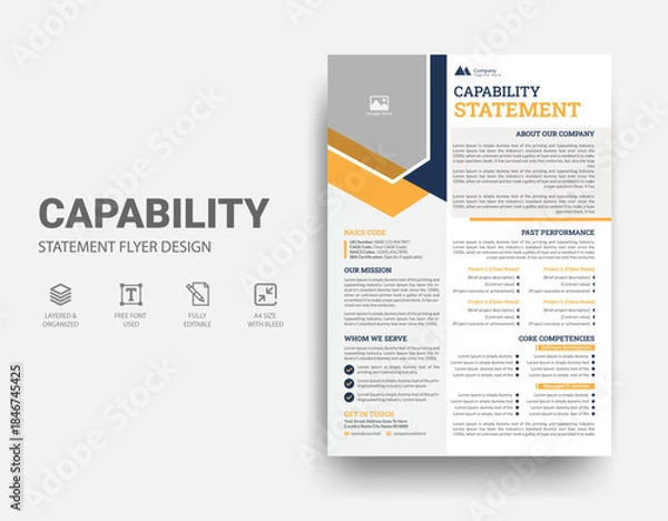 Obraz Capability Statement Template Design