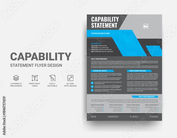 Obraz Capability Statement Template Design