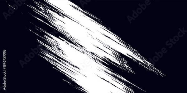 Fototapeta vector black line, grunge brush strokes ink paint isolated on white background