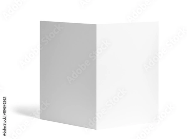Fototapeta folded leaflet white blank paper template book