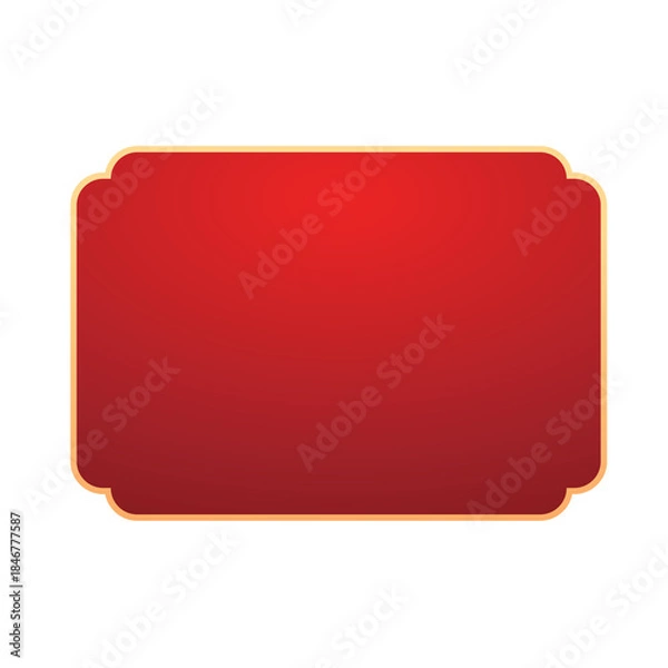 Obraz Happy Chinese new year 2026. Chinese new year banner for show product. Greeting card. China frame with lantern on red background.