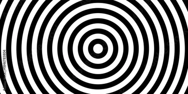 Fototapeta Hypnotic black and white spiral pattern with concentric circles. Perfect for psychedelic, trippy designs.