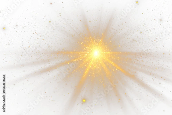 Obraz Glow star beam light flash cosmic radiant magic sparkle.
