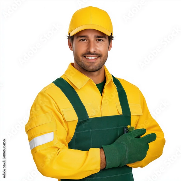 Fototapeta Gardener Man Isolated