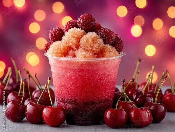 Fototapeta Slush ice drink in a cup