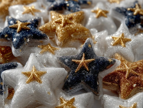 Fototapeta Stars on white background