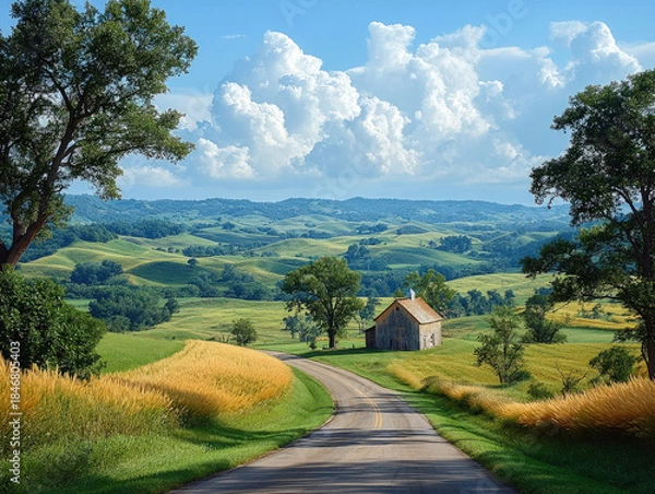 Fototapeta Wisconsin dairy farm