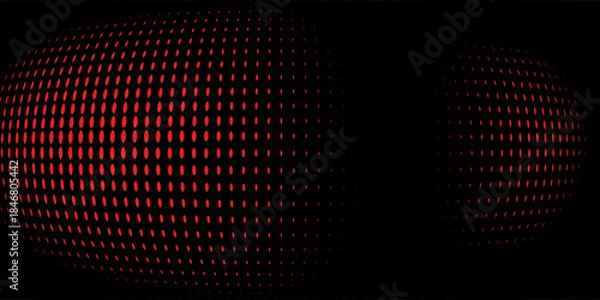 Fototapeta Red dot and black abstract background