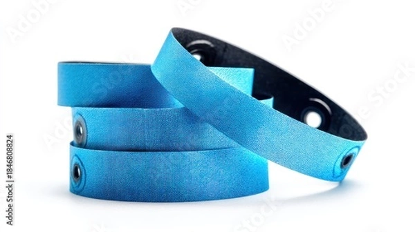 Obraz Stacked teal blue wristbands
