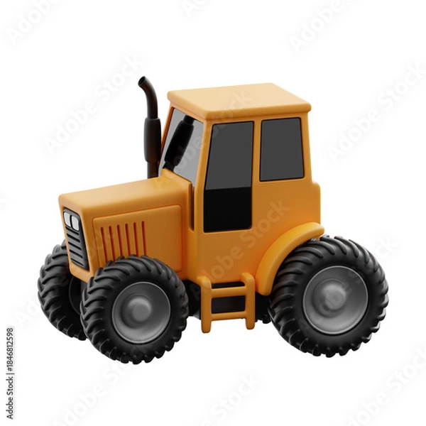 Fototapeta Tractor 3d illustration