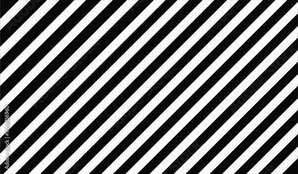 Obraz Diagonal black and white stripes pattern background