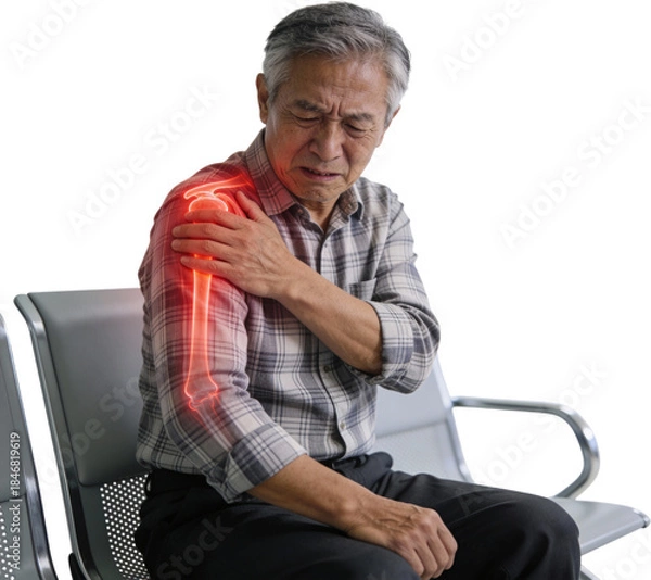 Obraz 60대남성의어깨통증과괴로운표정