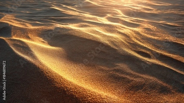 Obraz Golden sand dunes texture closeup