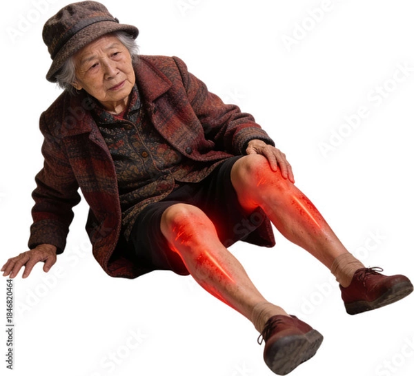 Obraz 시장앞에서갑자기다리통증으로쓰러지는60대할머니