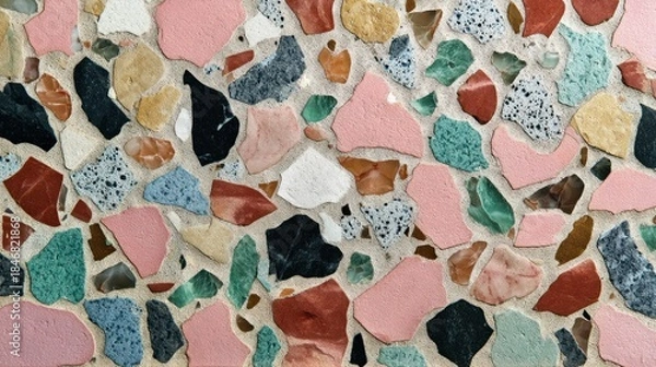 Obraz Colorful mosaic stone surface texture design