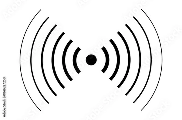 Obraz Radar Scan and Sonar Pulse Circular Waves