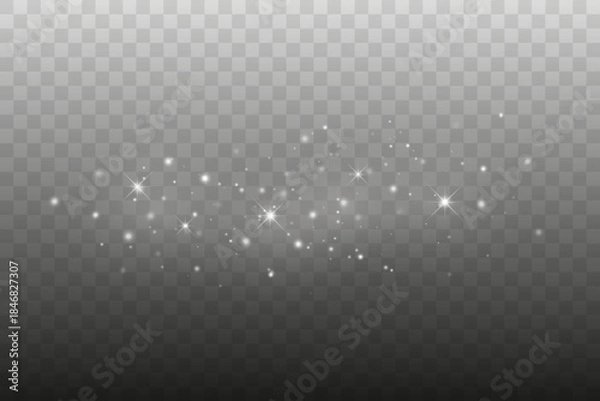 Obraz Magical Light Dust and Sparkling Particles Overlay, Vector