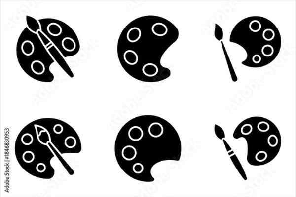 Obraz Palette icon set, on white background.