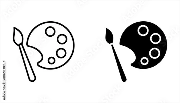 Obraz Palette icon set, on white background.