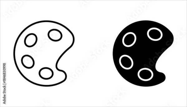 Obraz Palette icon set, on white background.