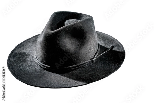 Obraz Stylish sun hat displayed tilted for fashion effect on transparent background