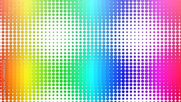 Obraz Vibrant Halftone Geometric Pattern — Clean Modern Abstract Vector Design