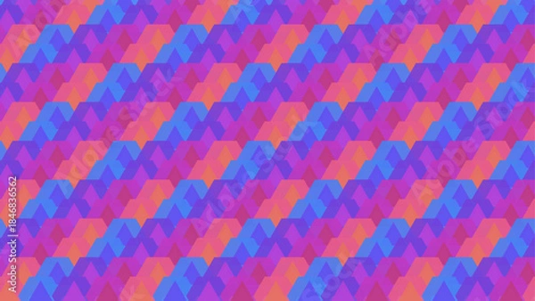 Obraz Geometric Hexagonal Mosaic with Inner Triangles — Clean Modern Vector Pattern Background Design