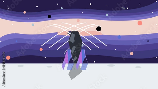 Fototapeta alien in the space