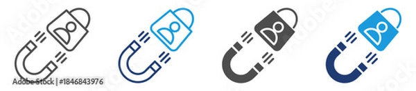 Fototapeta attract customer icon set with multiple style