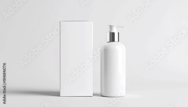 Fototapeta Clean Product Packaging Mockup with Neutral Background
