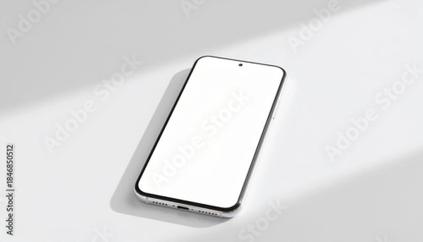 Fototapeta Clean Smartphone App Mockup on Neutral Background
